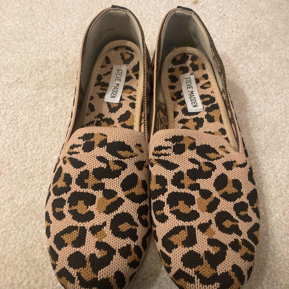 Steve Madden Brown and Black Leopard Print Flats